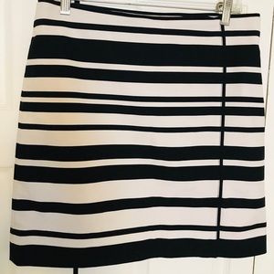 WHBM Black & White Striped Skirt